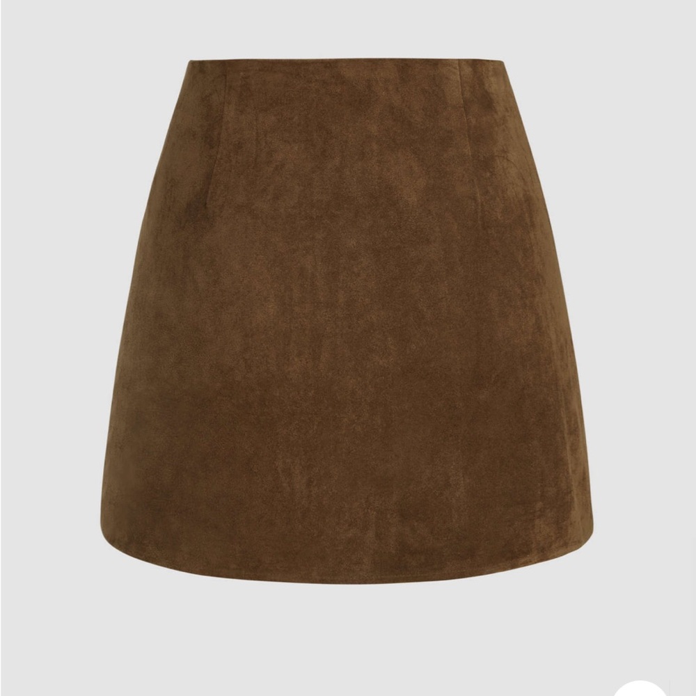 Suede lace up mini skirt - Picture 2 of 7